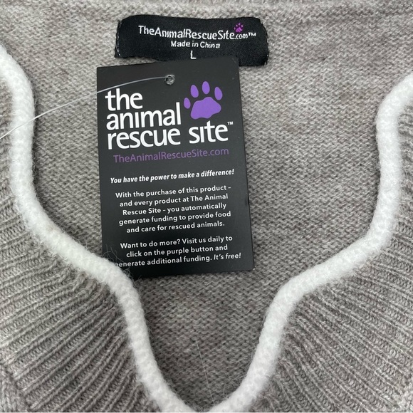 The Animal Rescue Dog Paw Print V Neck Sweater - Picture 5 of 9